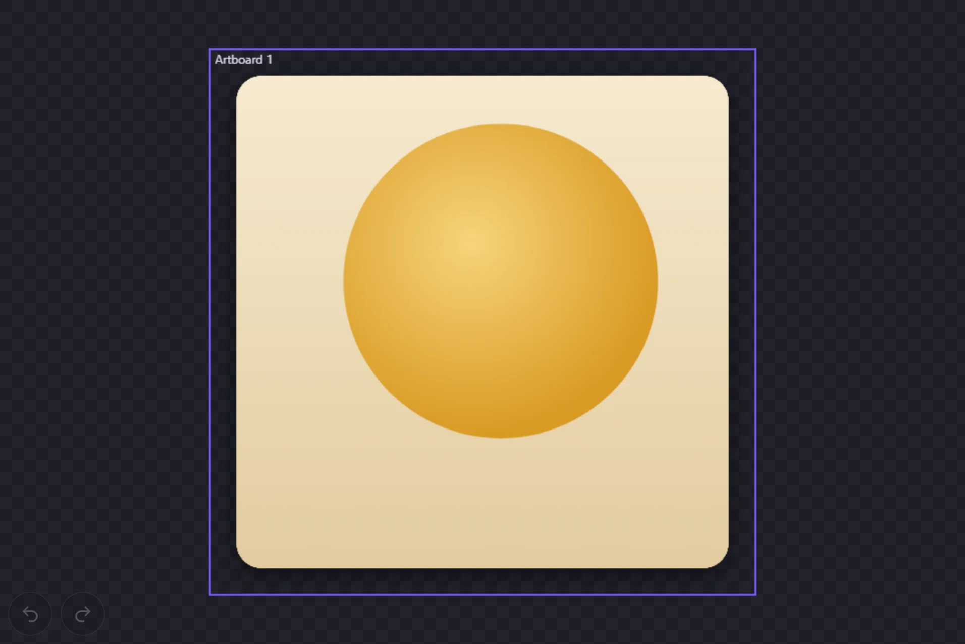 The cream panel with a mustard disc added in its upper half
